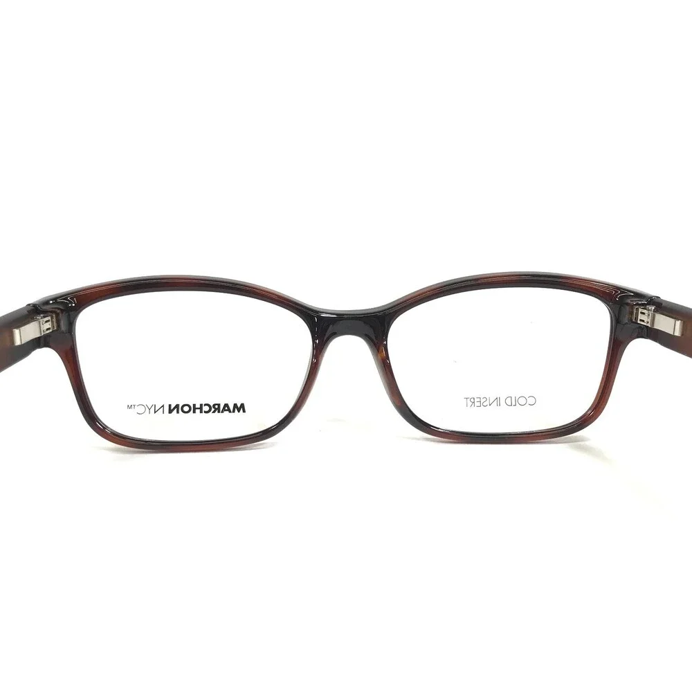 Marchon NYC Eyeglasses Frames CAPRI 215 Brown Tortoise Cat Eye 53-15-140